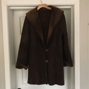 Brown Suede & Shearling 70’s Style Jacket